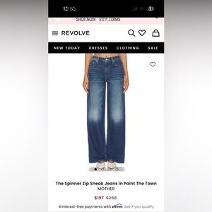 Mother the Spinner Zip Sneak Size 24 Wide Leg